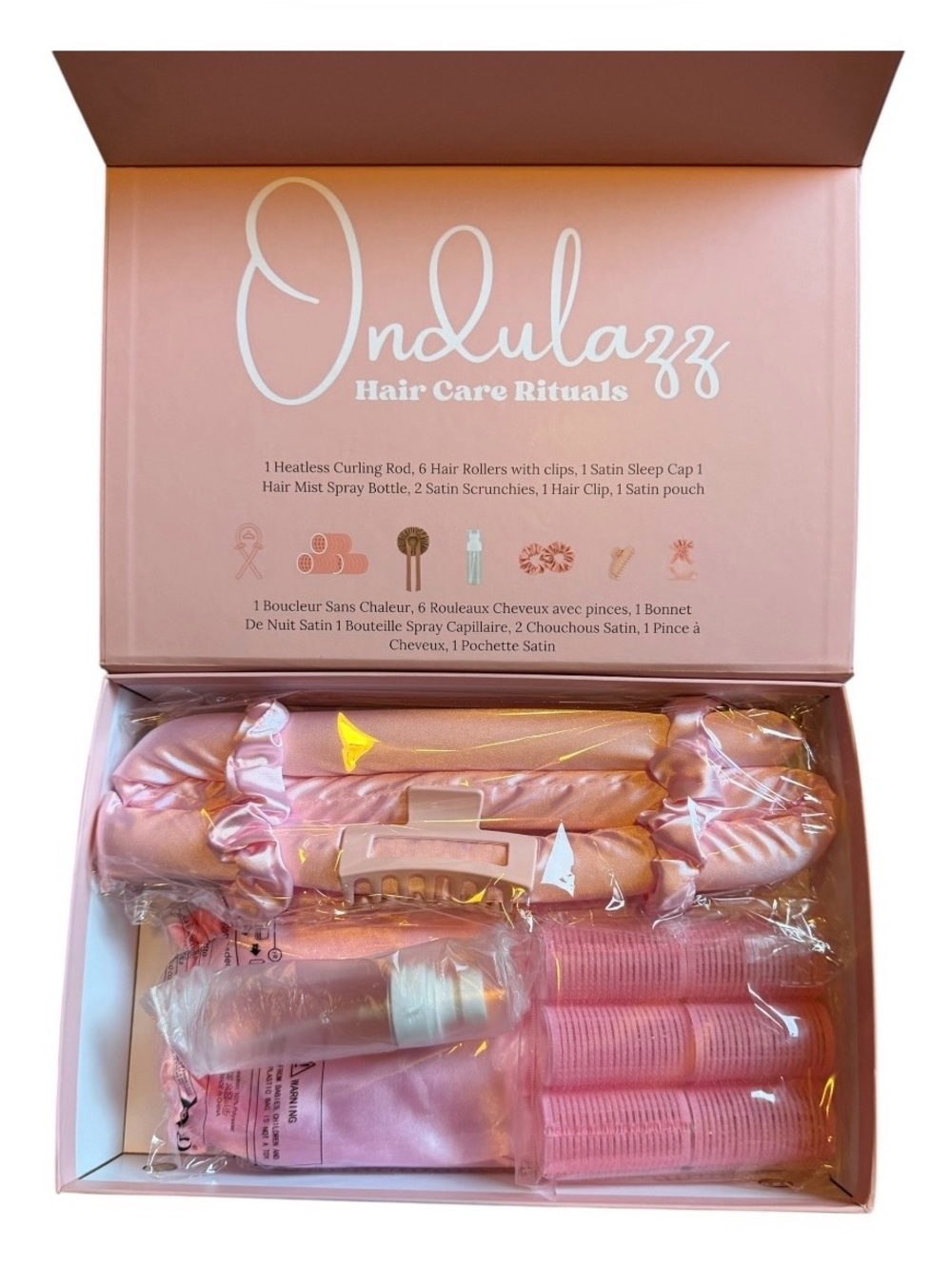 Ondulazz Heatless Hair Curlers Gift Set – 13-Piece Satin Styling Kit (Brand New)